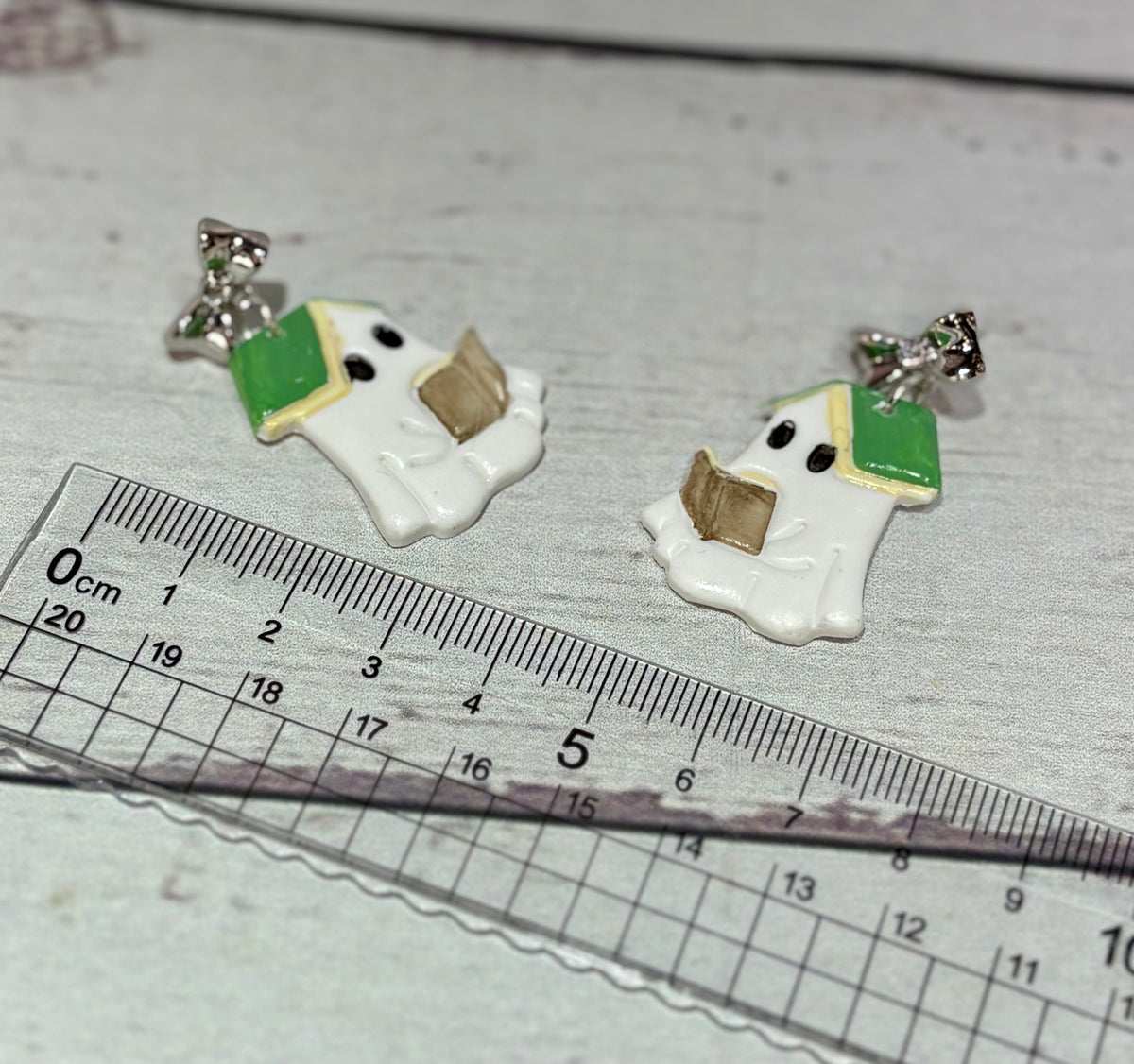 Little Readers Ghost Book Earrings