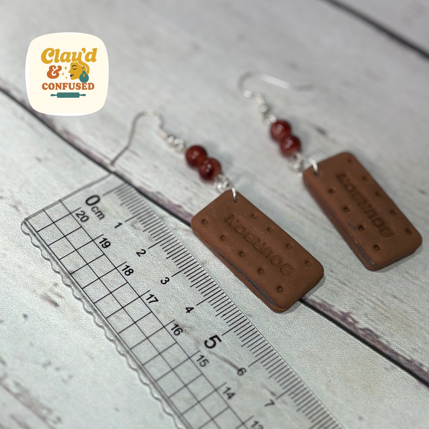 Biscuit Earrings — Handmade Polymer Clay
