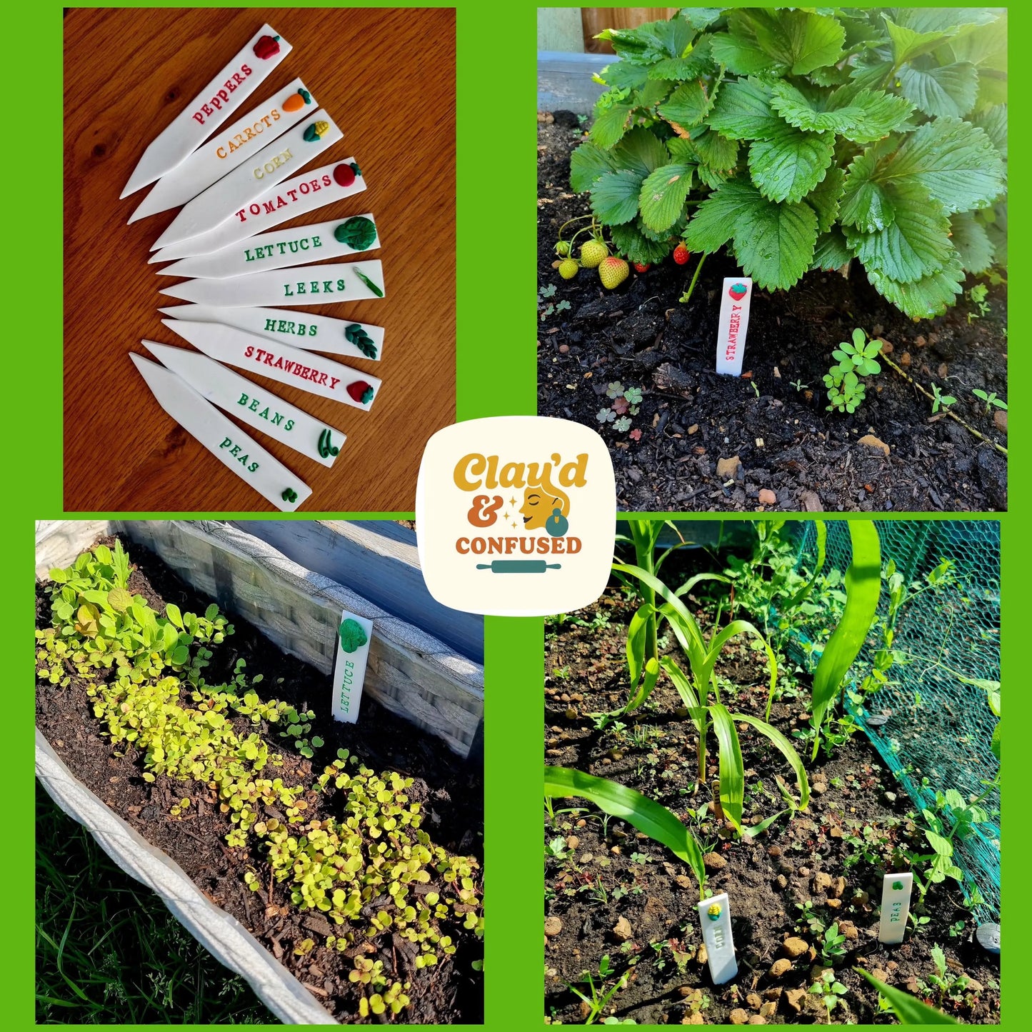 Handmade Clay Plant Markers — Clay'd in the Garden