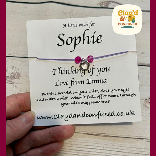 Personalised Wish Bracelet — Handmade Occasion Gift