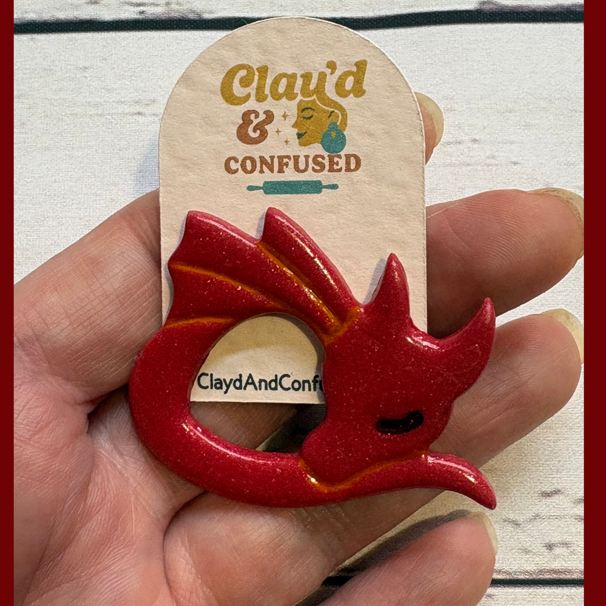 Dragon Glasses Holder Brooch