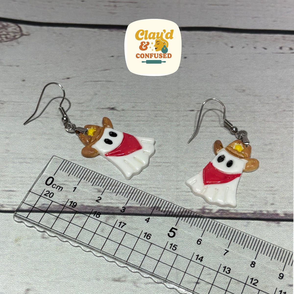Western Cowboy Ghost Earrings