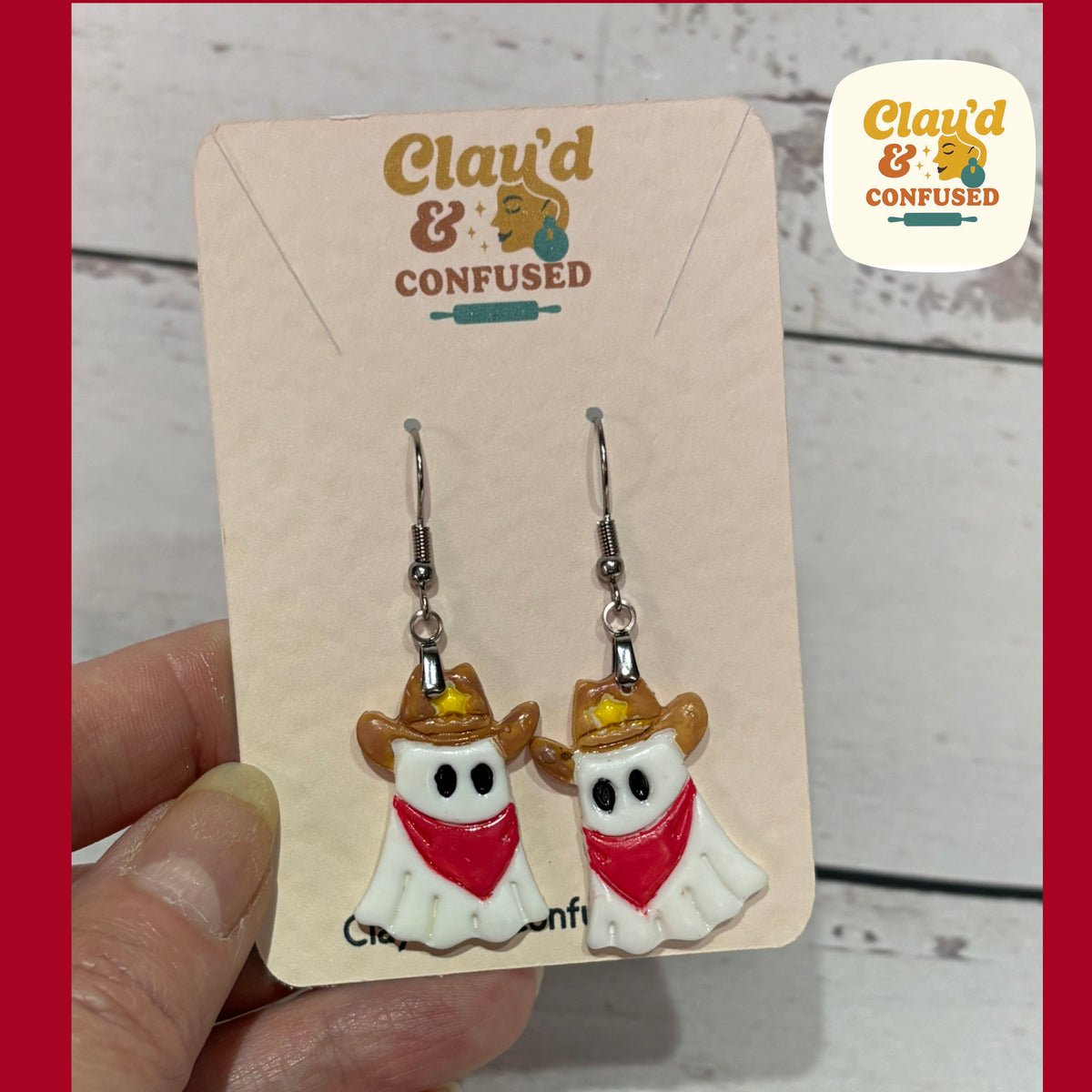 Western Cowboy Ghost Earrings