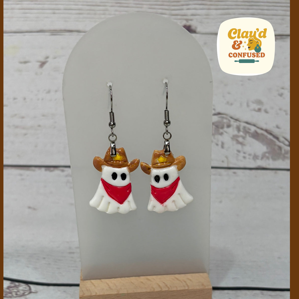 Western Cowboy Ghost Earrings
