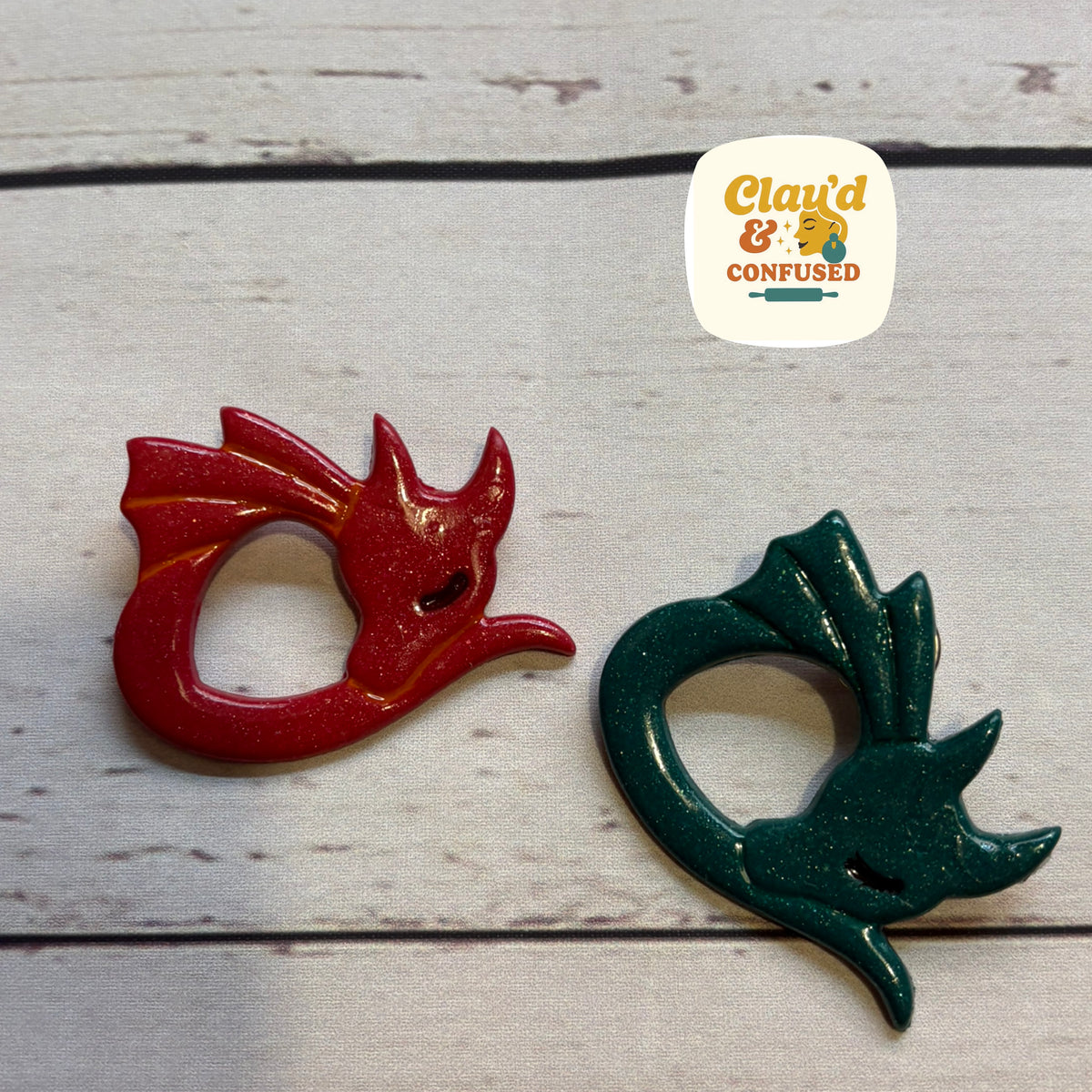Dragon Glasses Holder Brooch