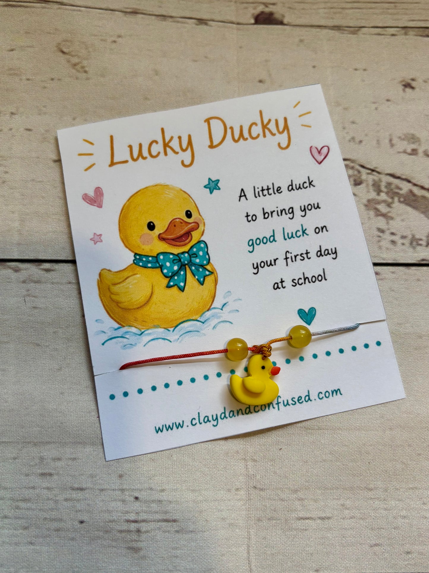 Lucky Ducky Wish Bracelet — Handmade Good Luck Gift