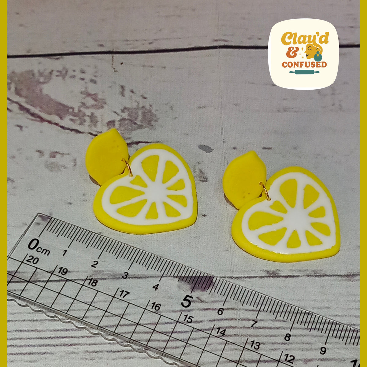 Citrus Heart Slice Earrings