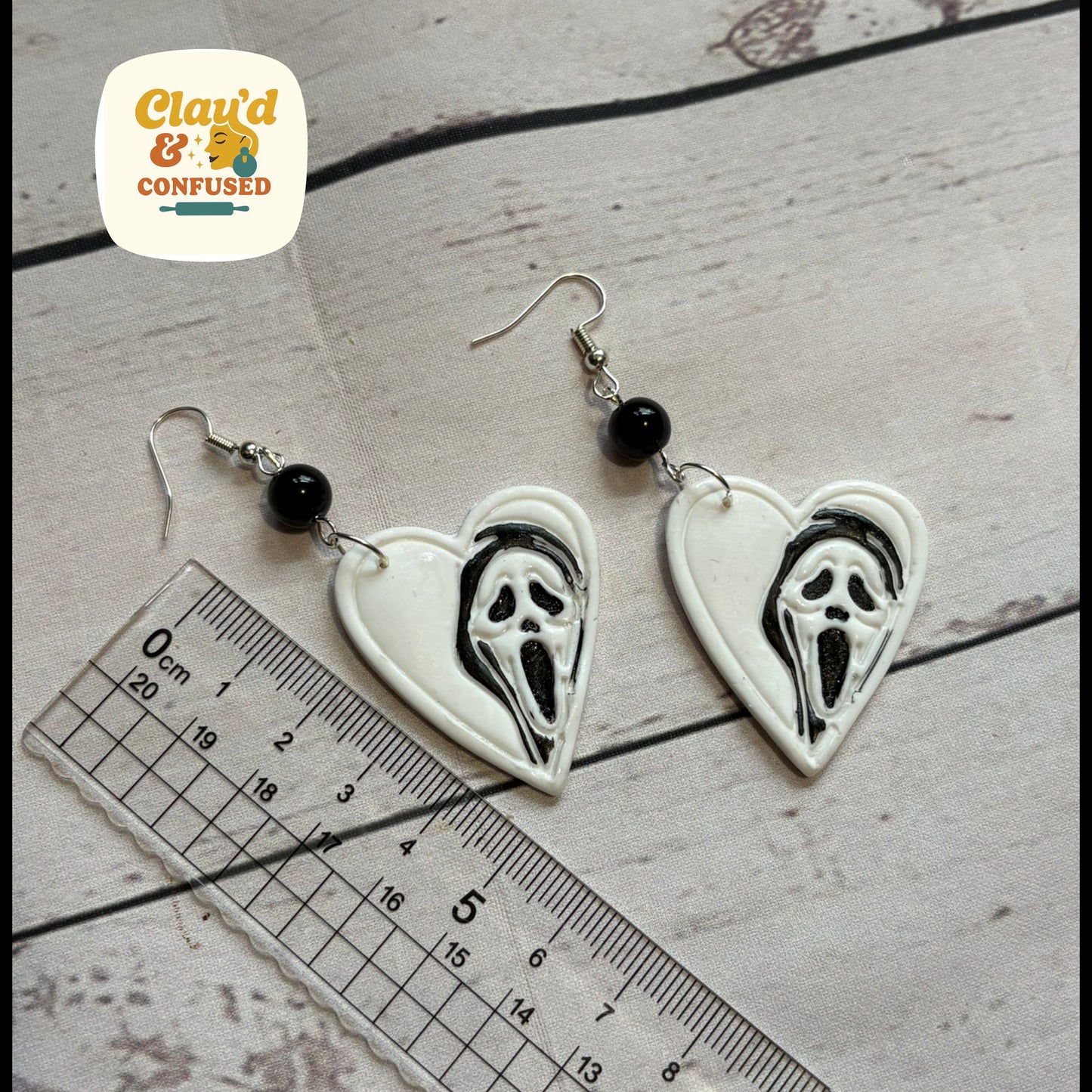 Horror Film Earrings — Handmade Polymer Clay