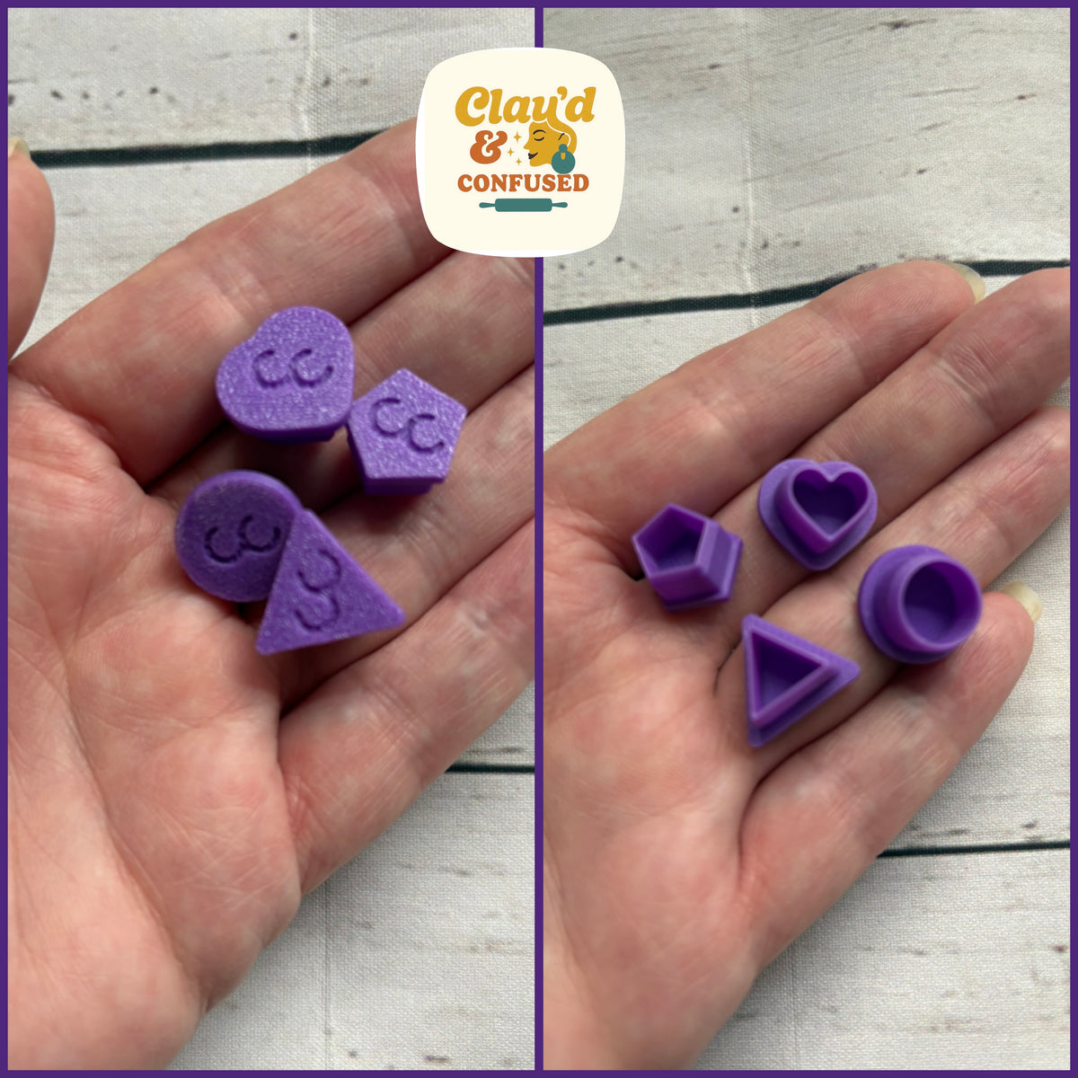 Geometric Clay Cutter Set — 3D Printed PLA