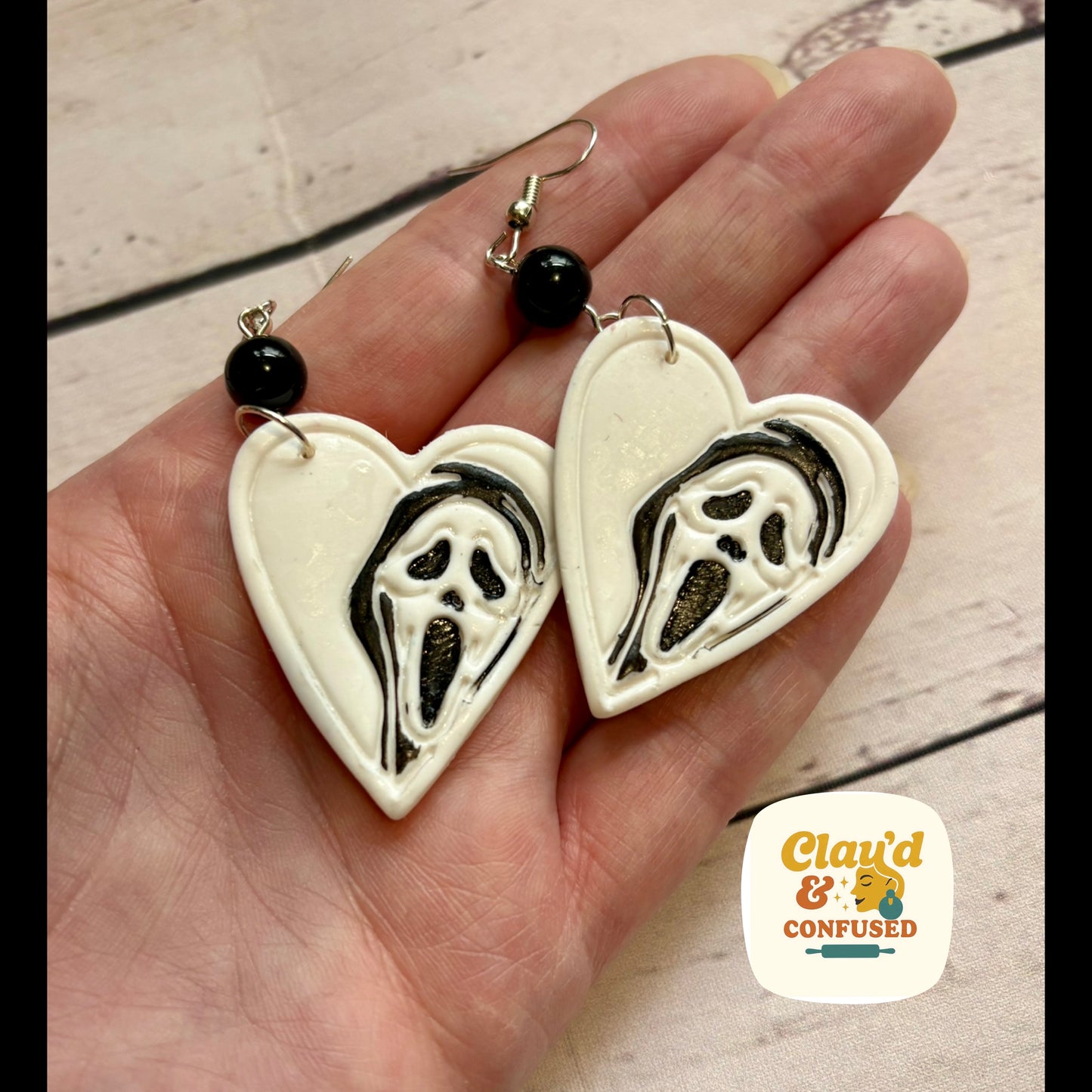 Horror Film Earrings — Handmade Polymer Clay