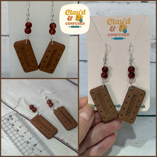 Biscuit Earrings — Handmade Polymer Clay