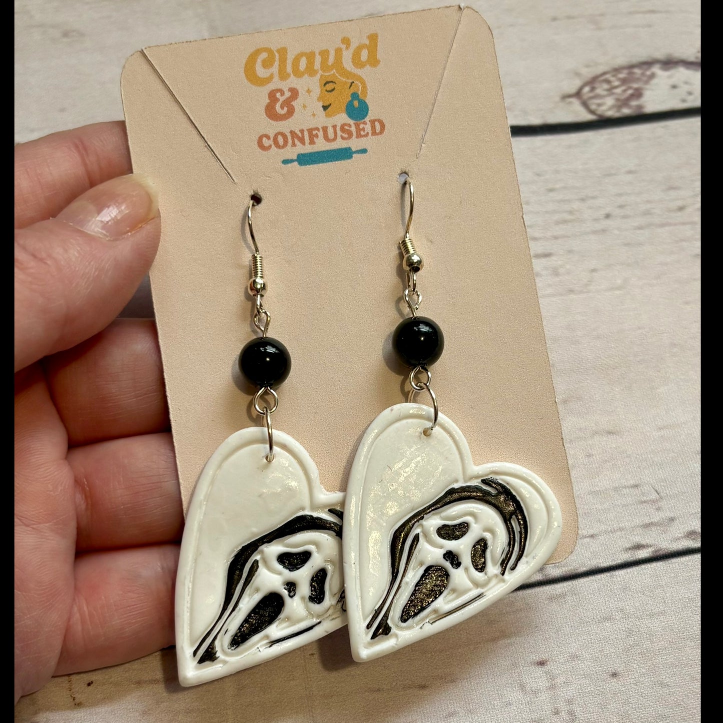 Horror Film Earrings — Handmade Polymer Clay