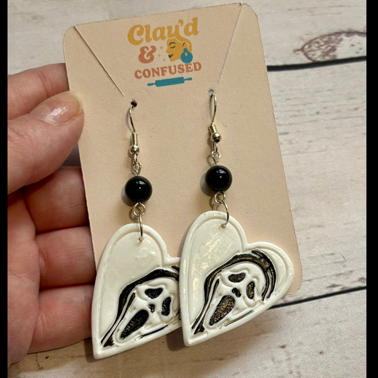 Horror Film Earrings — Handmade Polymer Clay