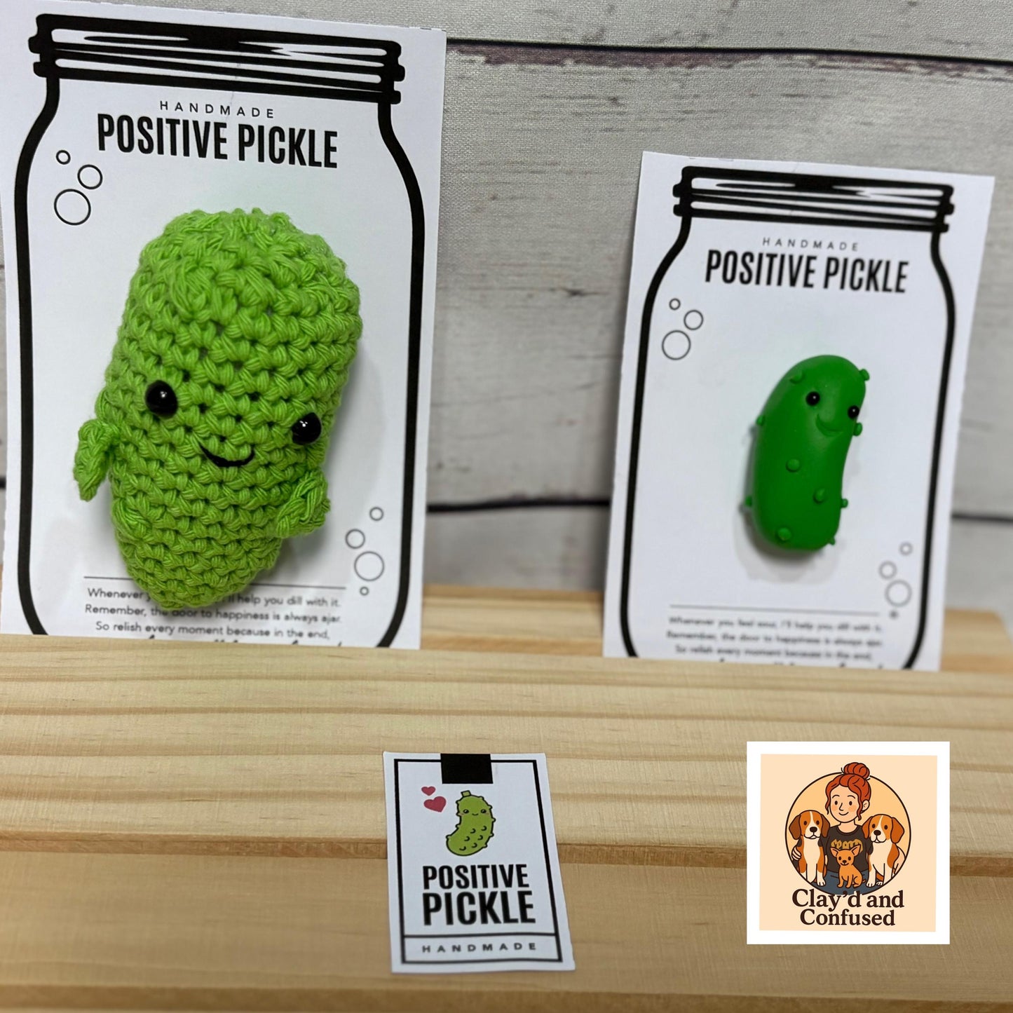 Positive Pickle — Handmade Clay Keepsake
