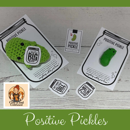 Positive Pickle Crochet Pal — Handmade Emotional Support