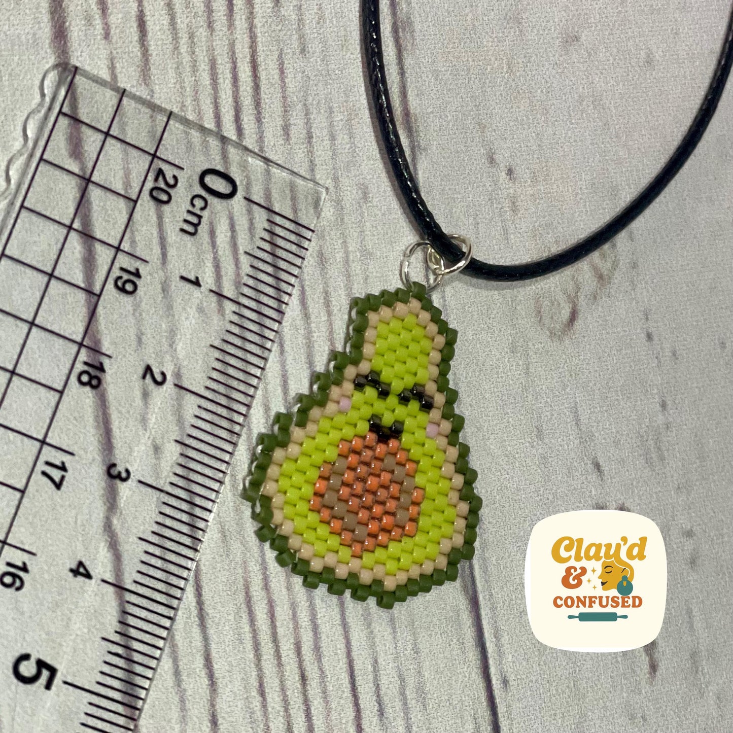 Beaded Avocado Jewellery — Handmade Seed Bead