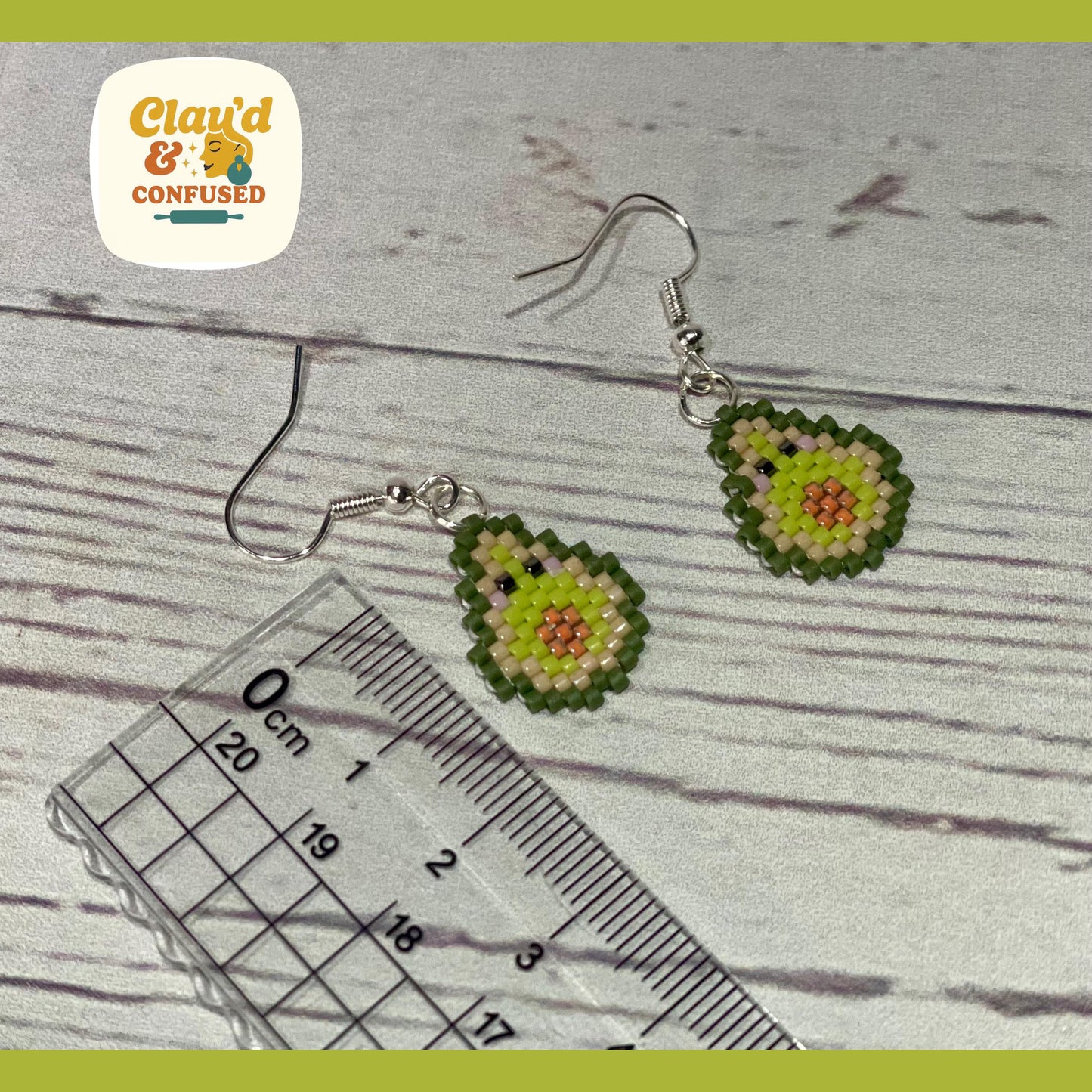 Beaded Avocado Jewellery — Handmade Seed Bead