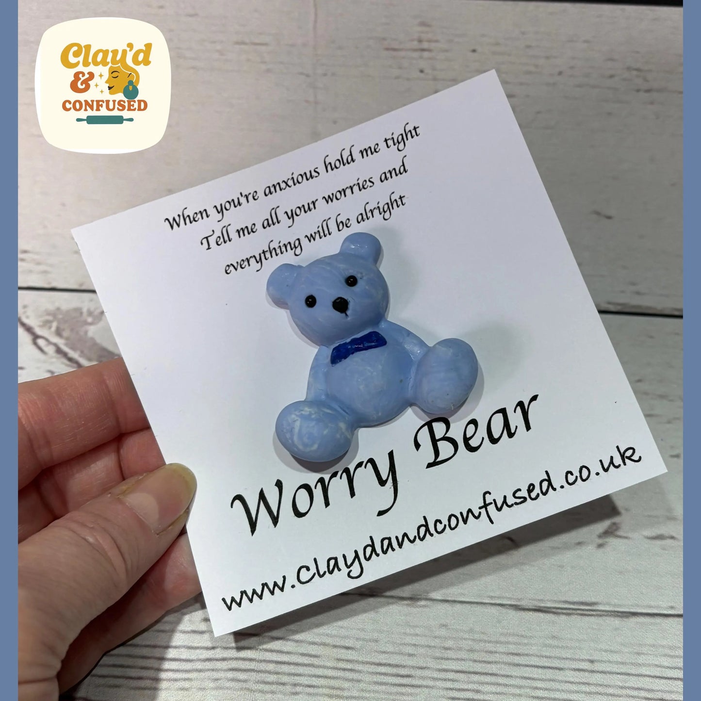 Clay Worry Bear — Handmade Comfort Keepsake