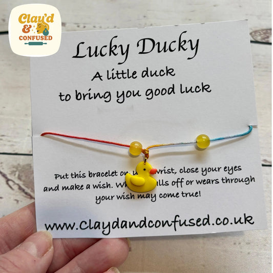 Lucky Ducky Wish Bracelet — Handmade Good Luck Gift
