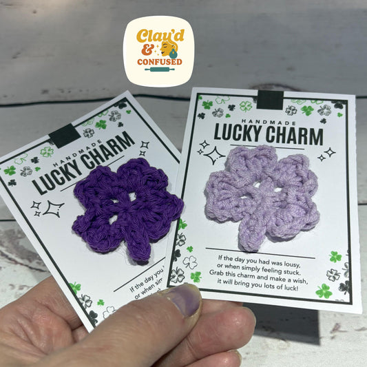 Crochet Four Leaf Clover Lucky Charm — Handmade Keepsake