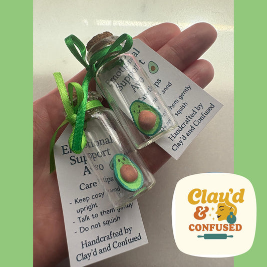 Emotional Support Avocado — Handmade Clay Keepsake