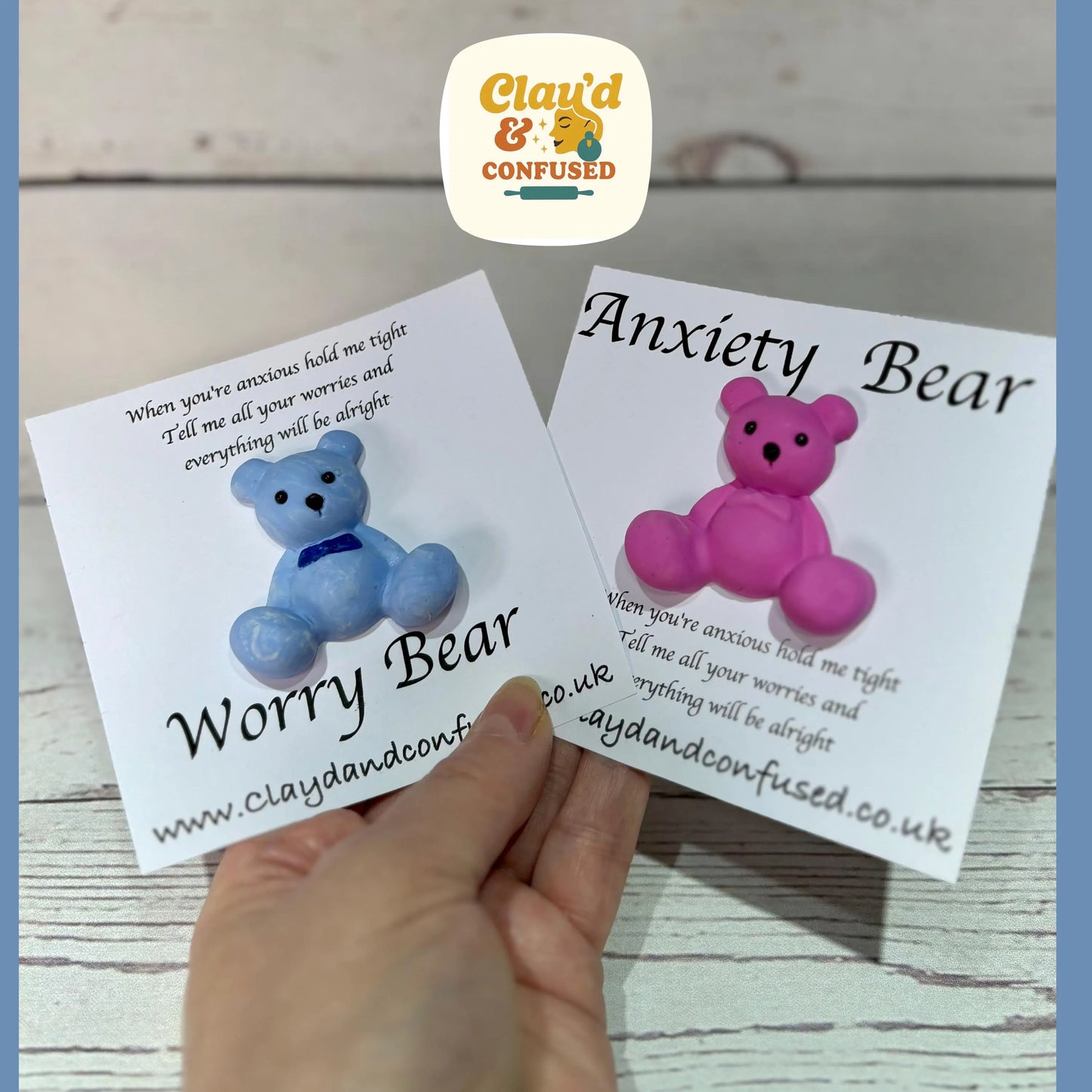 Clay Worry Bear — Handmade Comfort Keepsake