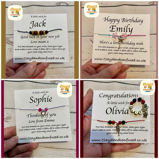 Personalised Wish Bracelet — Handmade Occasion Gift