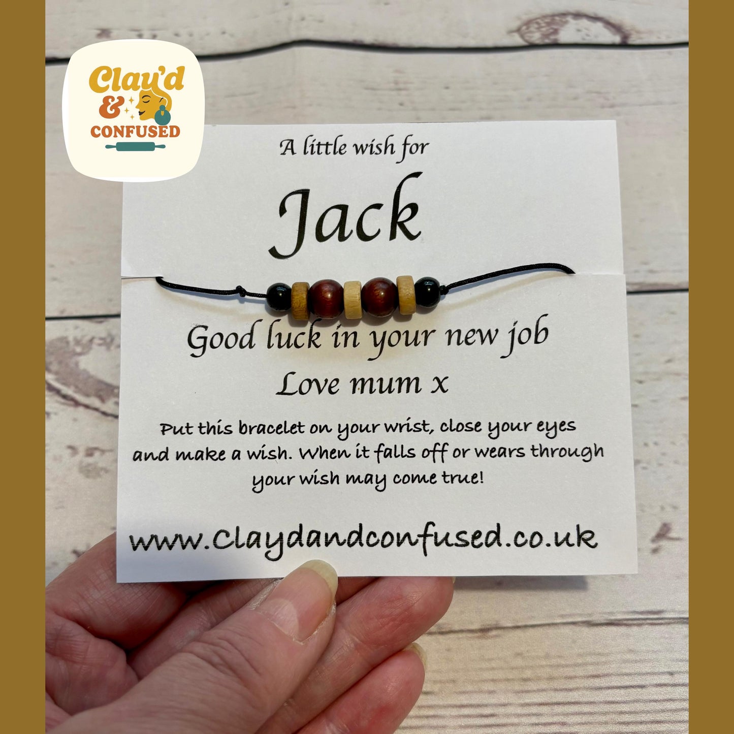 Personalised Wish Bracelet — Handmade Occasion Gift