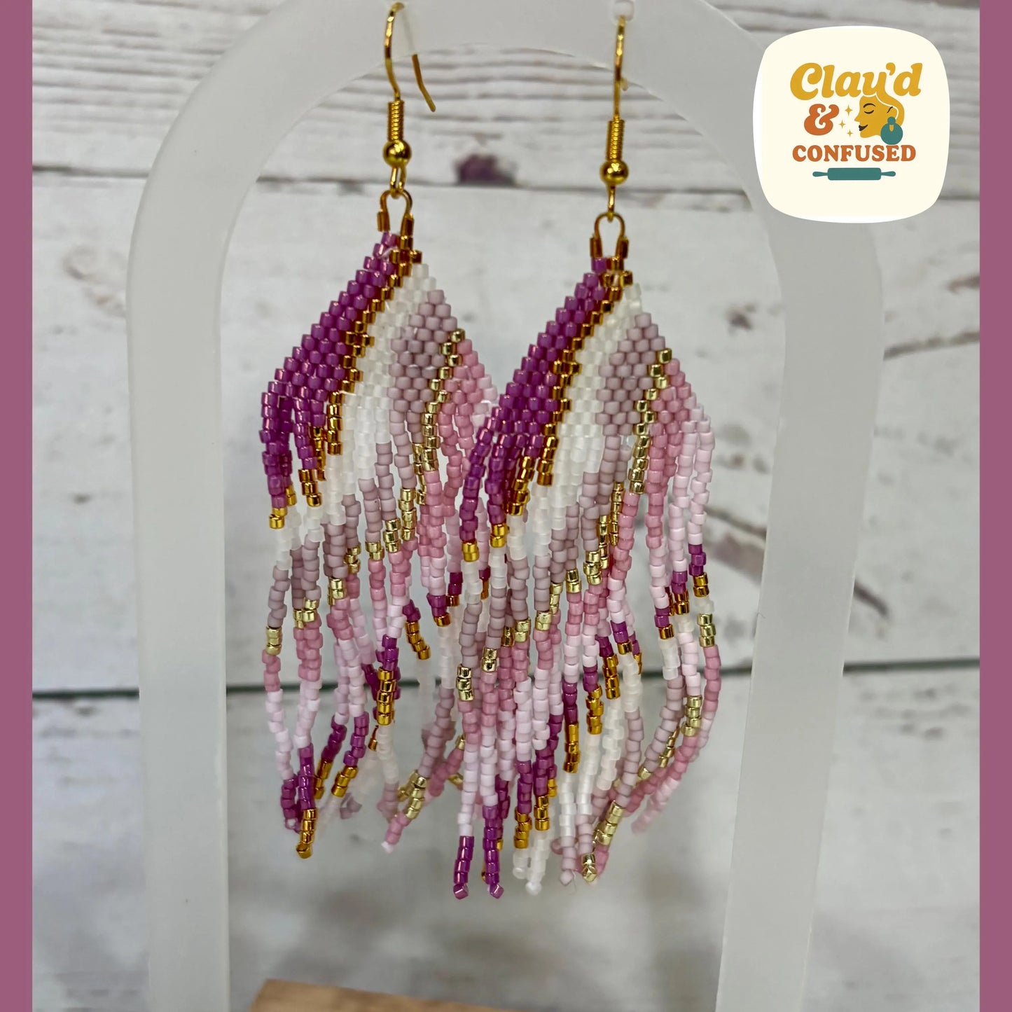 Beaded Tassel Earrings — Handmade Miyuki Delica