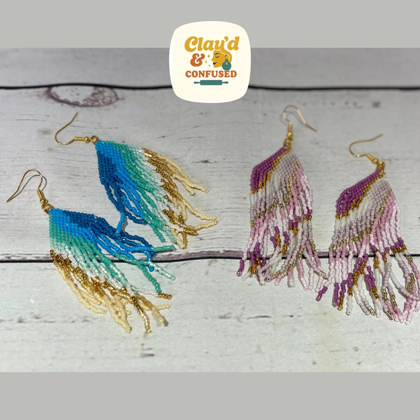 Beaded Tassel Earrings — Handmade Miyuki Delica
