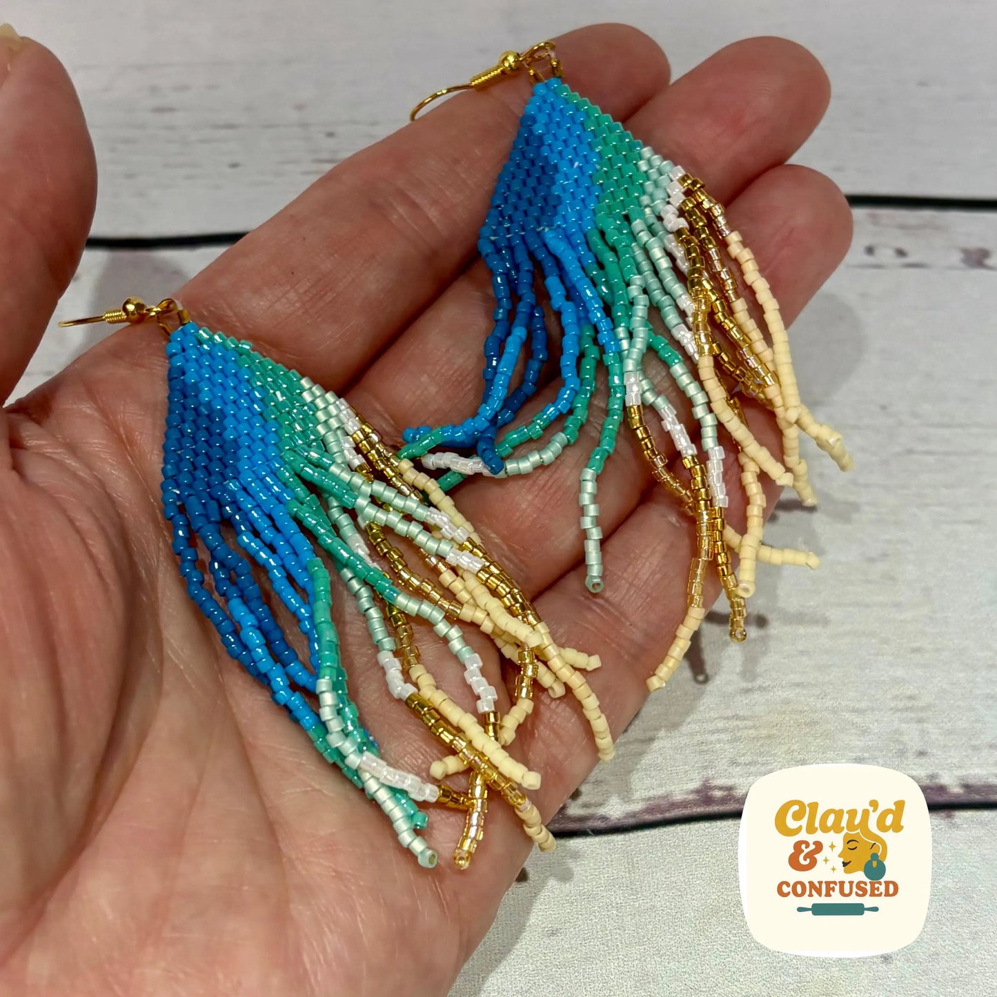 Beaded Tassel Earrings — Handmade Miyuki Delica