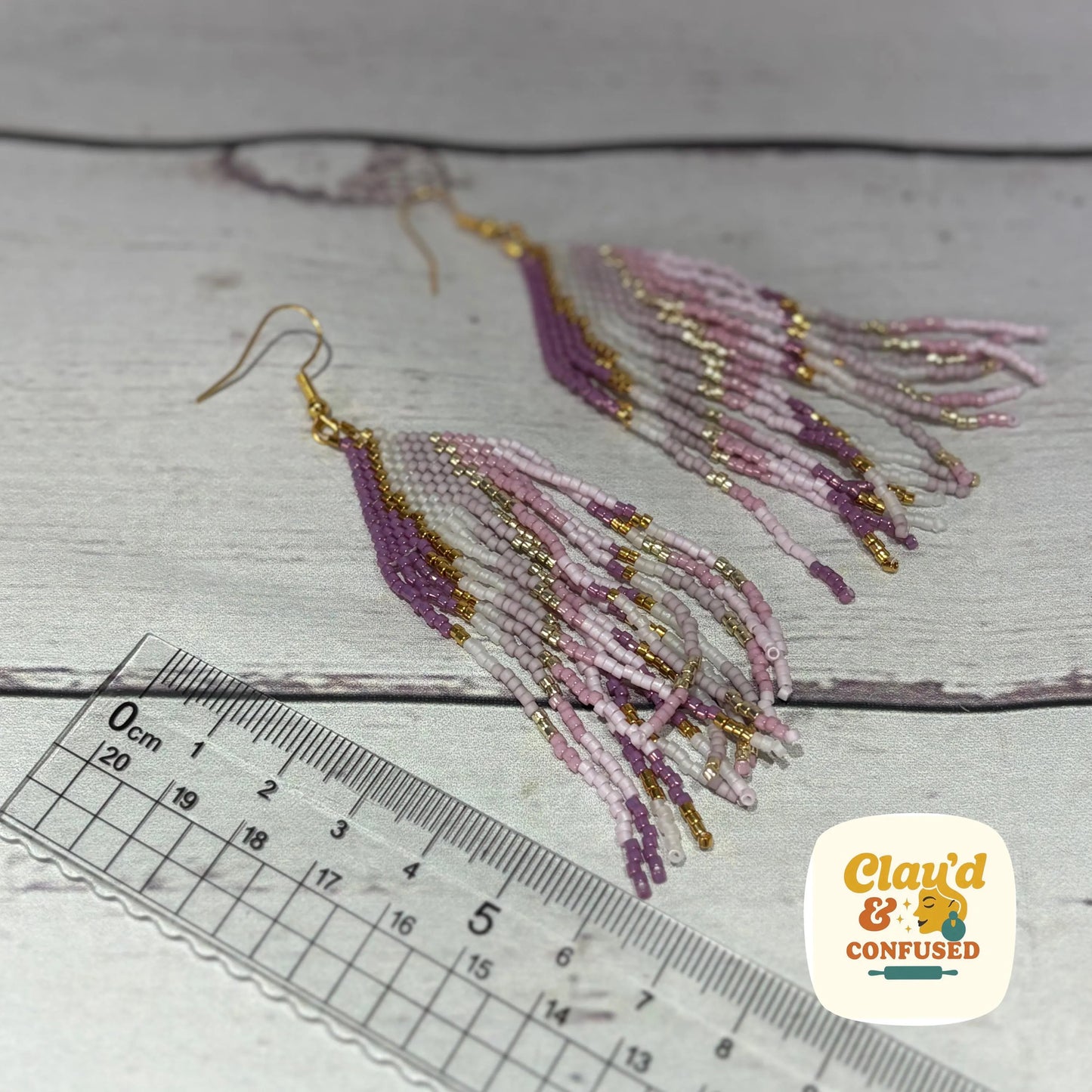 Beaded Tassel Earrings — Handmade Miyuki Delica