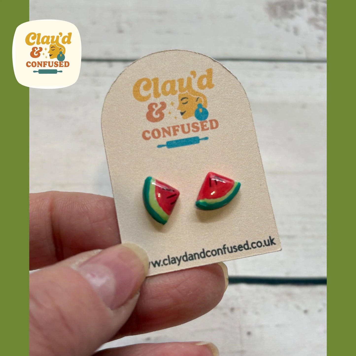 Fruit Studs — Handmade Polymer Clay