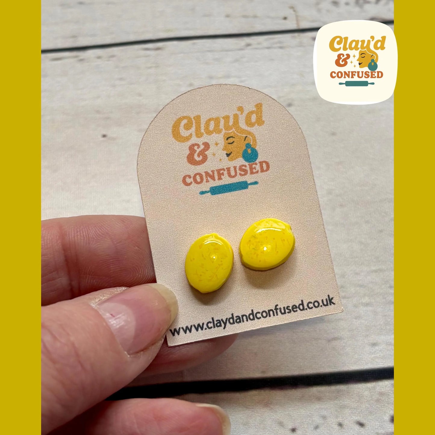Fruit Studs — Handmade Polymer Clay