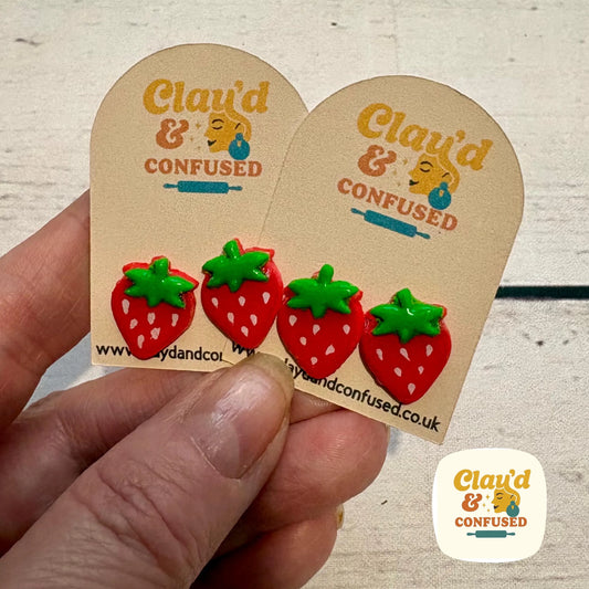 Fruit Studs — Handmade Polymer Clay