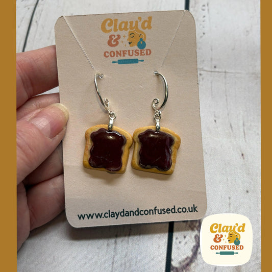 Toast Dangles — Handmade Polymer Clay