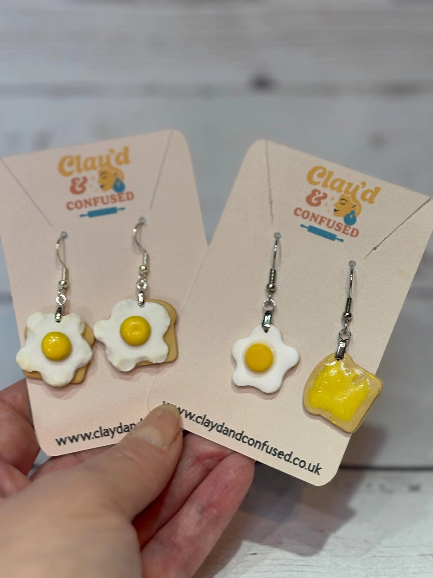 Toast Dangles — Handmade Polymer Clay