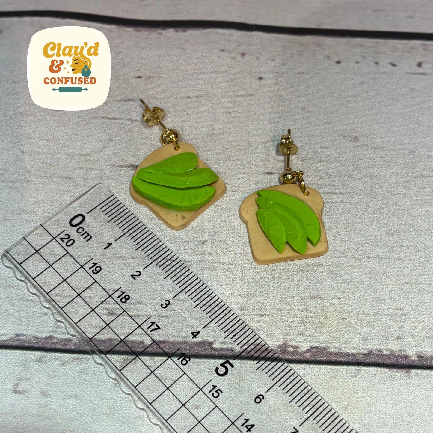 Toast Dangles — Handmade Polymer Clay