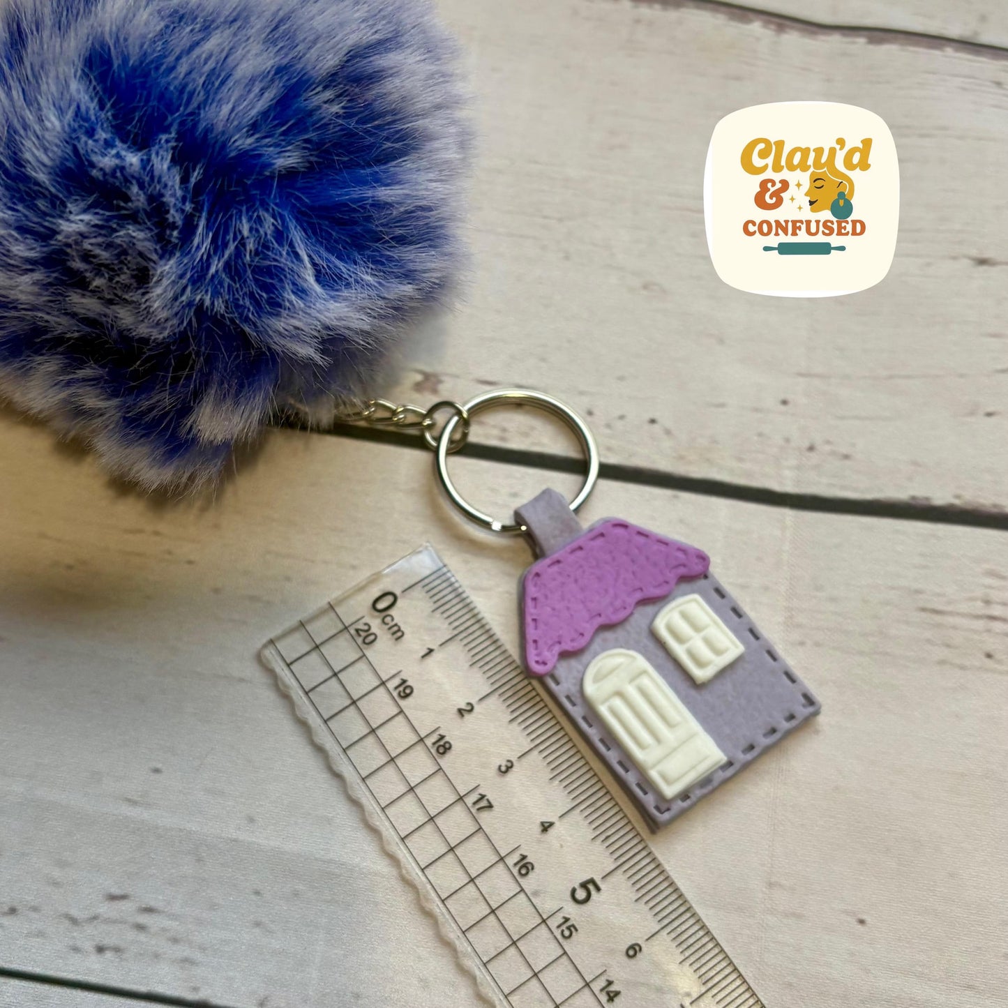 House Keyring — Handmade Polymer Clay