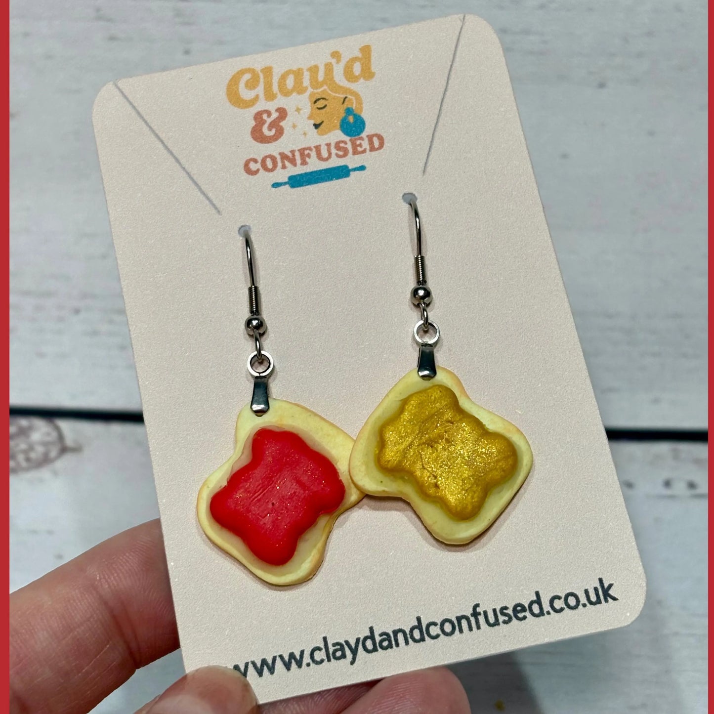 Toast Dangles — Handmade Polymer Clay