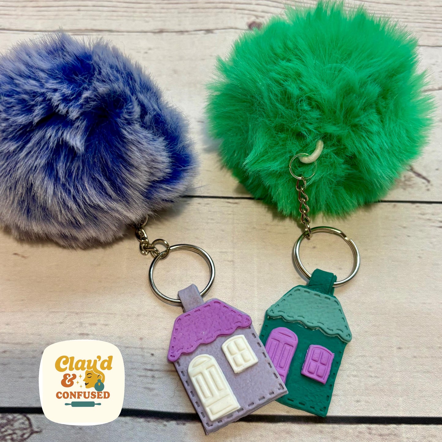 House Keyring — Handmade Polymer Clay