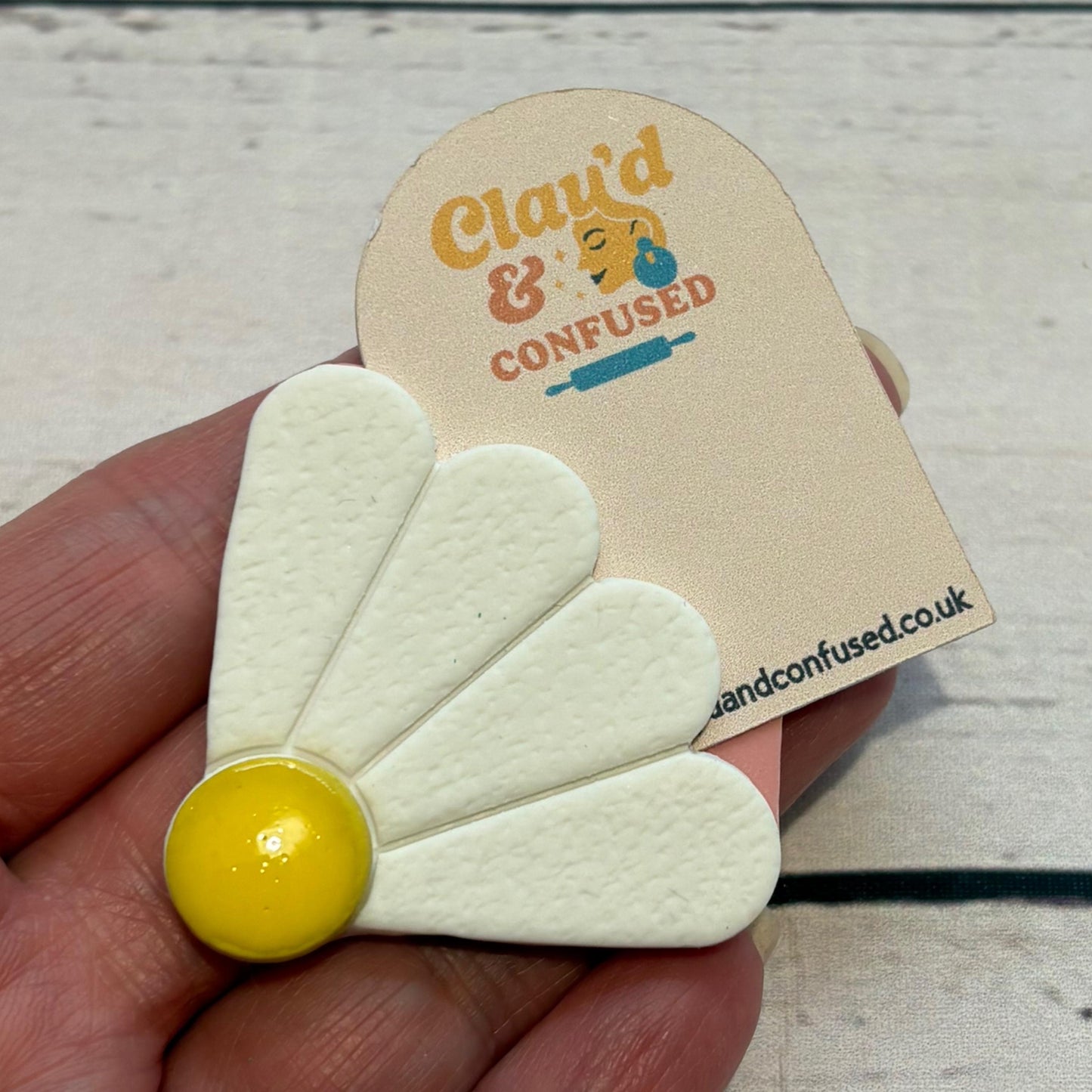 Daisy Corner Bookmark — Handmade Polymer Clay