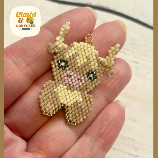 Highland Cow Pendant — Handmade Polymer Clay