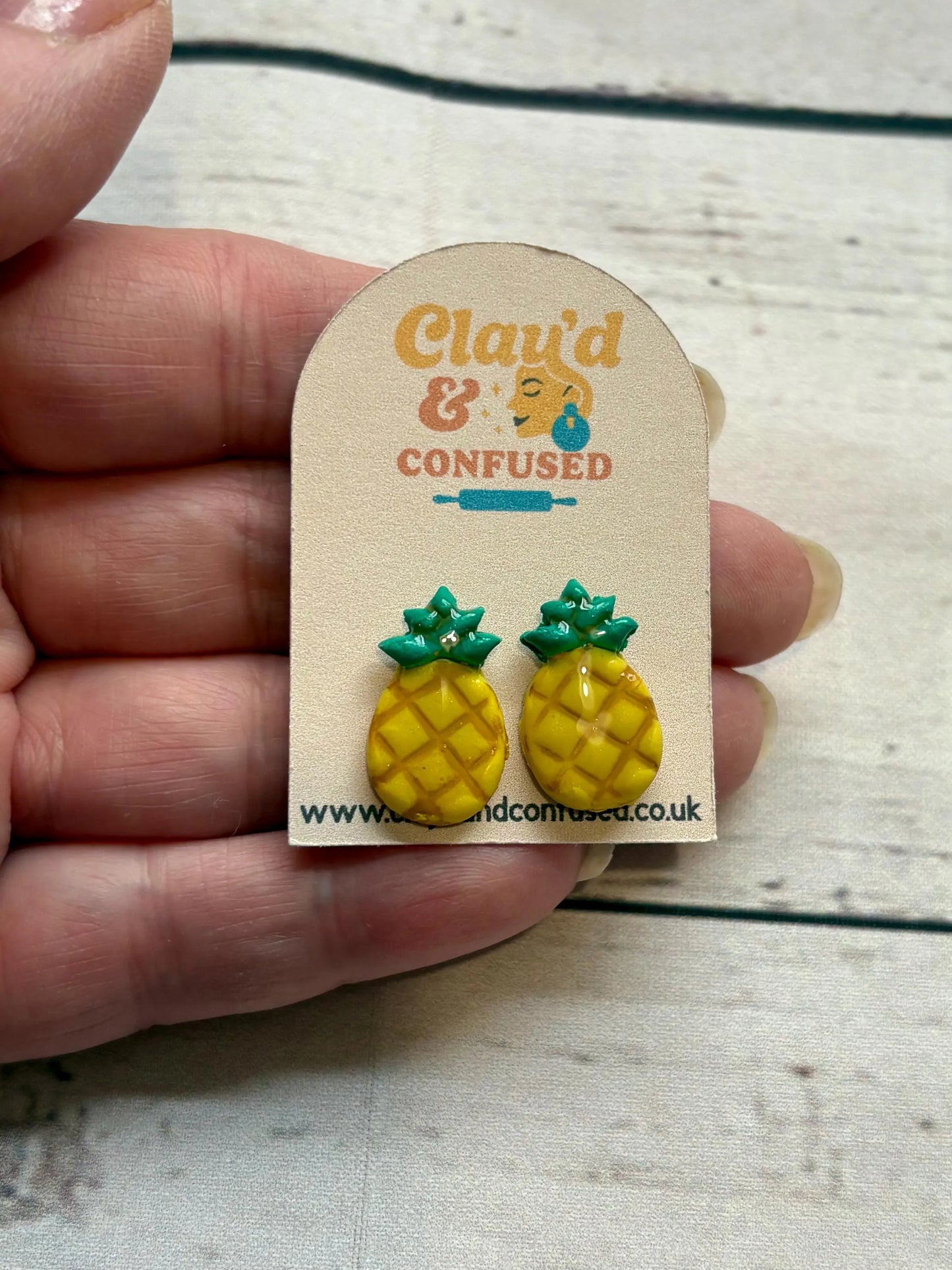 Fruit Studs — Handmade Polymer Clay