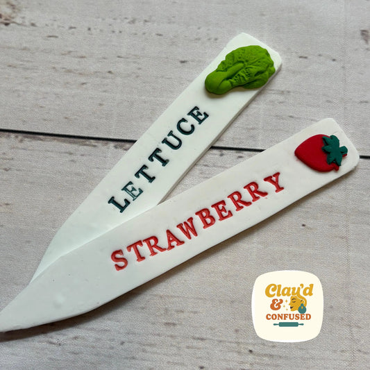 Handmade Clay Plant Markers — Clay'd in the Garden