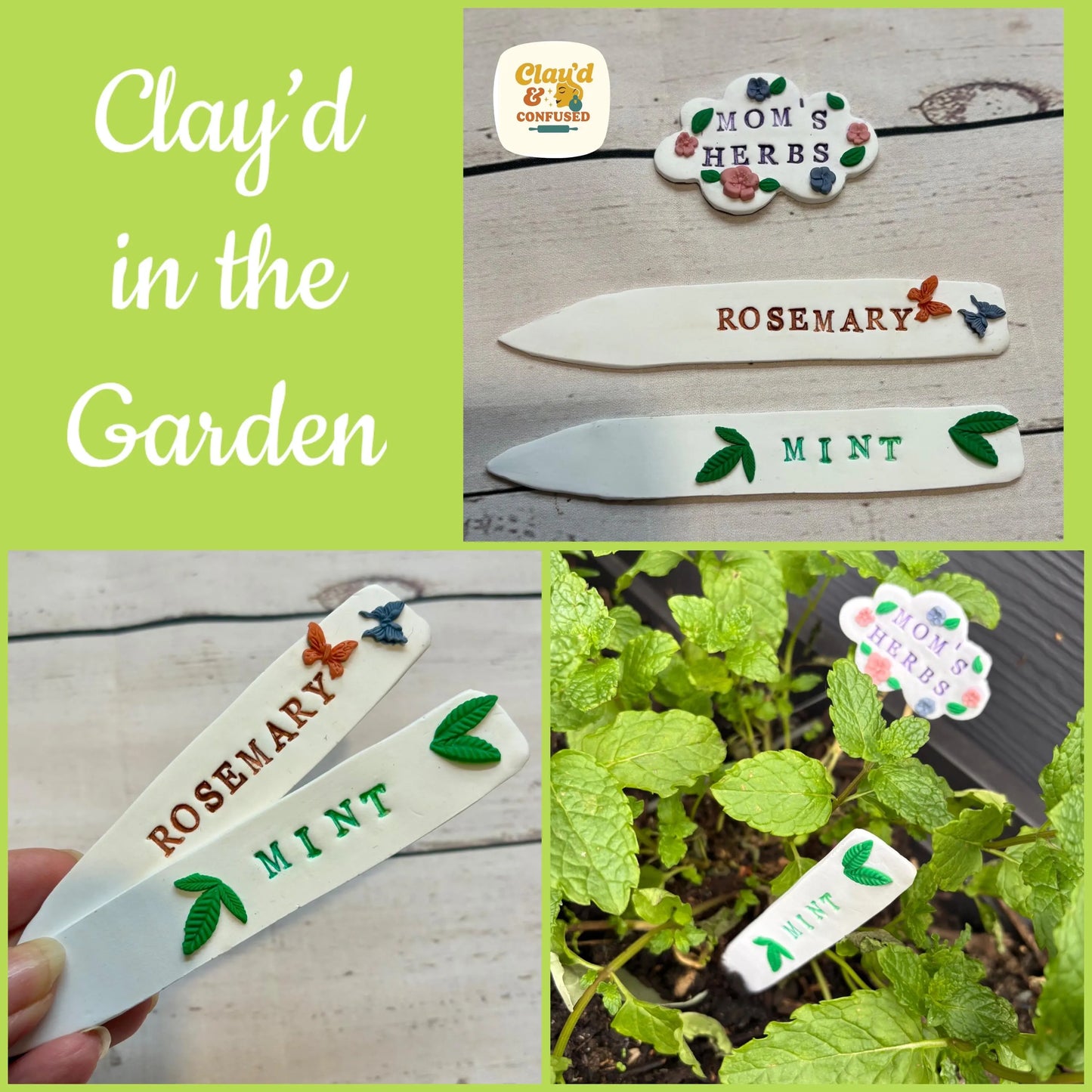 Handmade Clay Plant Markers — Clay'd in the Garden