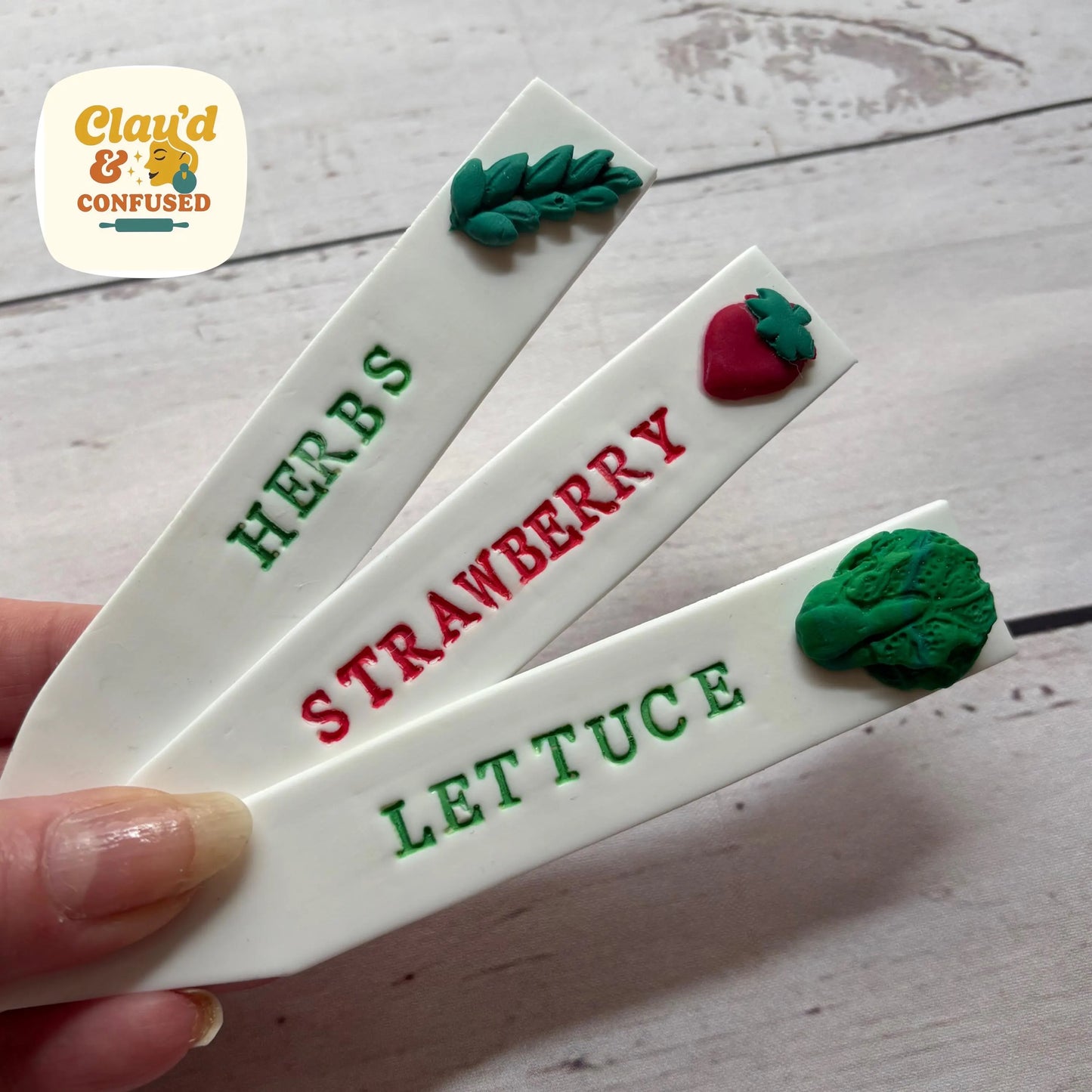 Handmade Clay Plant Markers — Clay'd in the Garden